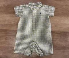 美品　ラルフローレン 70サイズ チェックロンパース　カバーオール