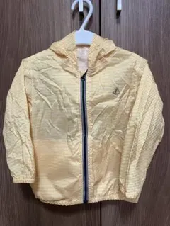 プチバトー　ウインドブレーカー　90センチ　黄色　ミラレ