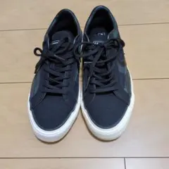 CONVERSE SKATEBOARDING ブラック/緑チェック　24cm
