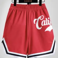 890円　128-134cm赤バスケハーフパンツ