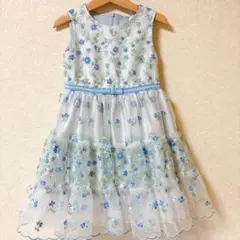 未使用 TOCCA ドレス 110 トッカ バンビーニ ワンピース 刺繍 水色のサムネイル