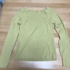 グレイル　リブ編みイエロー長袖トップス M