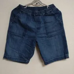 ユニクロ　デニム ハーフパンツ ゴム入り