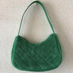 H&M グリーン テリー織ハンドバッグのサムネイル
