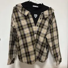 チェック柄長袖シャツ 160cm