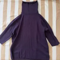 AMERI VINTAGE パープル ハイネック 半袖 ニットのサムネイル