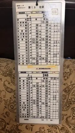 運転士時刻表スタフ米子運転所1020M381系特急やくも JR西日本方向幕