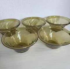 ミ*ん様 【倉敷ガラス】小谷眞三 黄色大鉢 5点セット