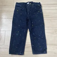 COS キッズ　スプラッターペイント ダークデニムパンツ　1-2y