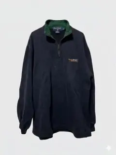 【90s 希少】 Ralph Lauren ハーフジップ スウェット 紺 S