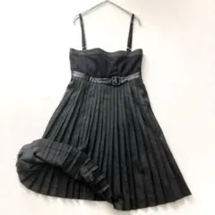 【yi様専用】ドルチェアンドガッバーナ　レザー切替プリーツキャミワンピース
