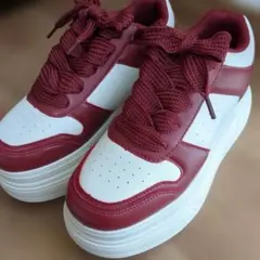 新品　未使用　WEGOボリュームレースアップ厚底スニーカー　M