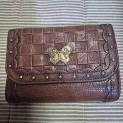 ANNA SUI 三つ折り財布 ブラウン　がま口のサムネイル