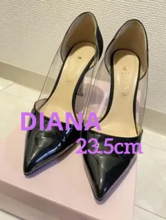 DIANA★ブラック ハイヒール ポインテッドトゥ23.5cm