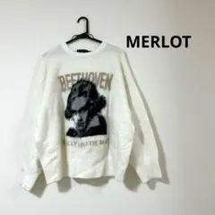 MERLOT メルロー　ニット モヘアライク 偉人モチーフニット ベートーヴェンのサムネイル