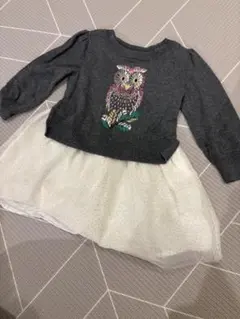 baby GAP フクロウ刺繍 ワンピース 18-24ヶ月