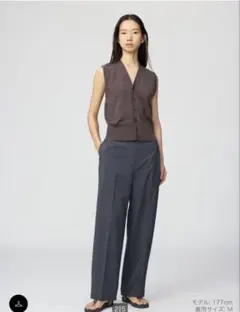 ★未使用　UNIQLO U ニットベスト　DARK PURPLE　Sサイズ★のサムネイル