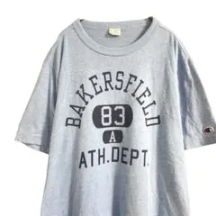 Champion チャンピオン Tシャツ 水色 カレッジロゴ 古着　Lのサムネイル