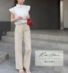 エクリュ ストレートデニム ハイウエスト