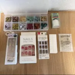 ネイルチップ 4セット + 粘着剤・粘着シール