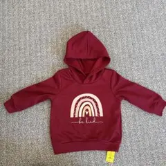 SHEIN バーガンディ レインボー トレーナー・パンツセット 12-18M