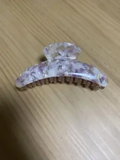 potete ピンク系マーブル ヘアクリップ