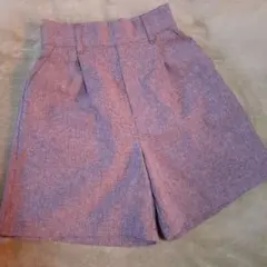 キッズ ハーフパンツ ブラウン系 140cm プリーツ入り