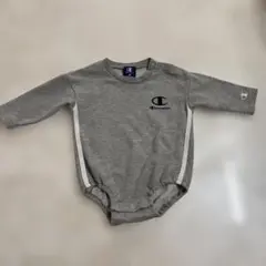 Champion ロンパース グレー 黒ロゴ