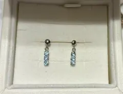 K14WG✴︎アクアマリンピアス値下げ