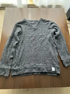 AZUL Vネックニットセーター グレー系　S