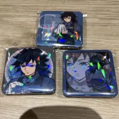 鬼滅の刃　モクテルバー銀座　コレクションロト　グリッター缶バッジ　冨岡義勇