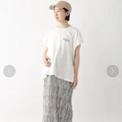 ⭐︎LEPSIM⭐︎マタニティ 産前・産後対応 加工ロゴTシャツ 授乳 ホワイト