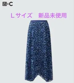 UNIQLO C プリーツスカート Lサイズ ブルー