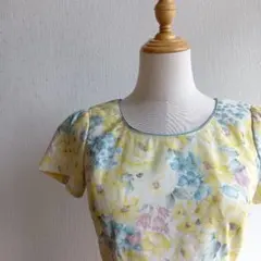 LEST ROSE 花柄ワンピース チュール