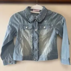 mezzo piano フリル付きデニムジャケット120㎝