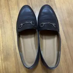 ブラウンレザー ビット付きローファー