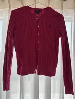 Polo Ralph Lauren ピンクカーディガン XL(16)