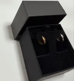 ゴールドとシルバーステンレス フープ型ピアス