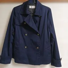 simplicité トレンチコート ネイビー