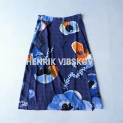 【美品】HENRIK VIBSKOV 北欧デザイン 総柄フレアスカート Mのサムネイル