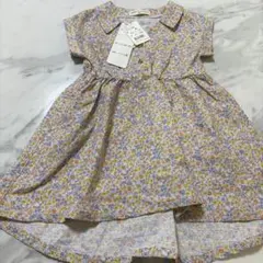 Birthday 花柄襟付きワンピース 90のサムネイル