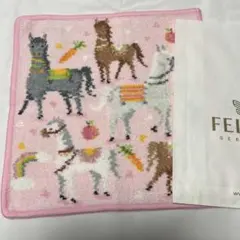 新品　フェイラーハンカチ　可愛いお馬さん　フラッフィーフレンズ　専用袋付き
