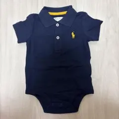 【新品】ラルフローレンRalph Laurenネイビー ロンパース9M/75cm