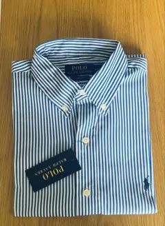 POLO Ralph Lauren 青白ストライプシャツ新品タグ付きMサイズ