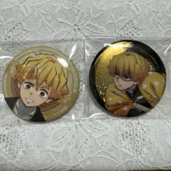鬼滅の刃 我妻善逸 缶バッジ 2個セット