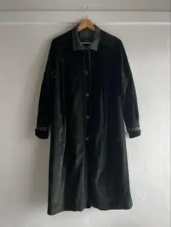 ダークグリーン コーデュロイ ロングコート