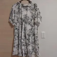 AS KNOW AS plus 花柄 半袖ワンピース