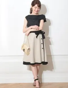 アプワイザーリッシェ　フラワーリバーシブルスカート　花柄　サイズ2