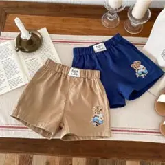 【SALE】ハーフパンツ　くま刺繍　１１０㎝