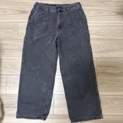 GU ワイドパンツ グレー 綿100%のサムネイル